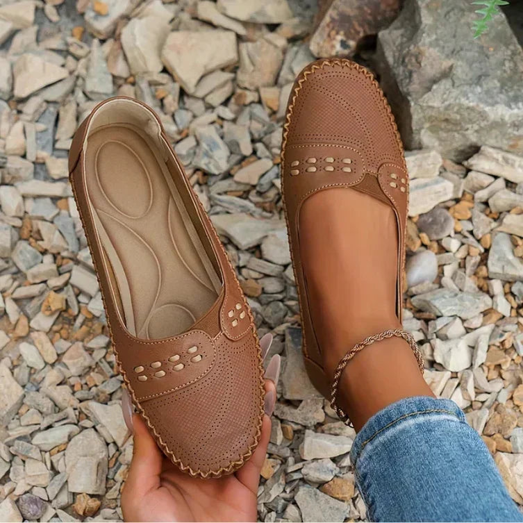 Women's Moccasins with Perforated Design