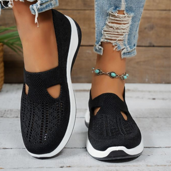 Women's Slip-On Sports Shoes | with Mesh and Thick Sole