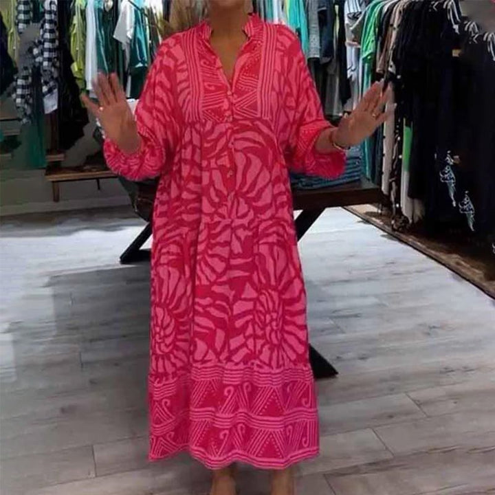 Azzon | Comfortable Women's Dress with Modern Print