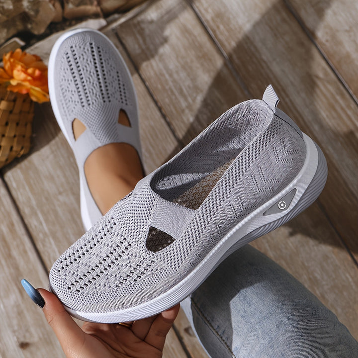 Women's Slip-On Sports Shoes | with Mesh and Thick Sole