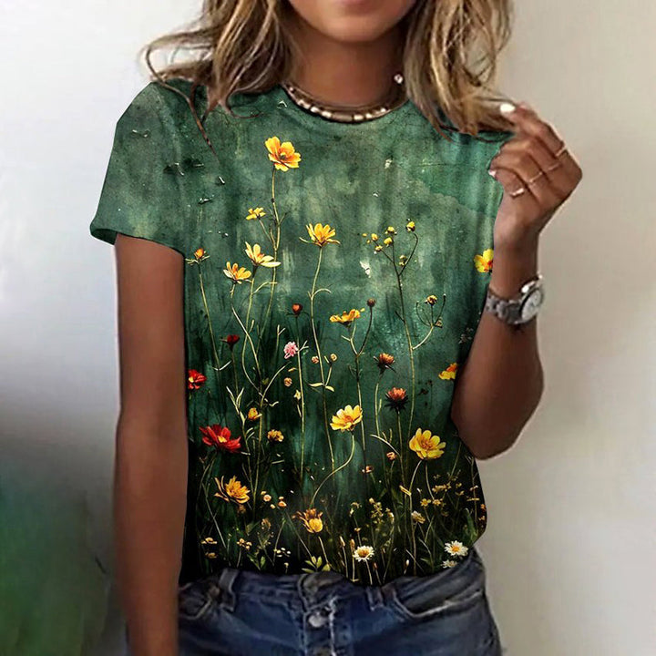 Daisy | Comfortable Vintage T-Shirt with Floral Design