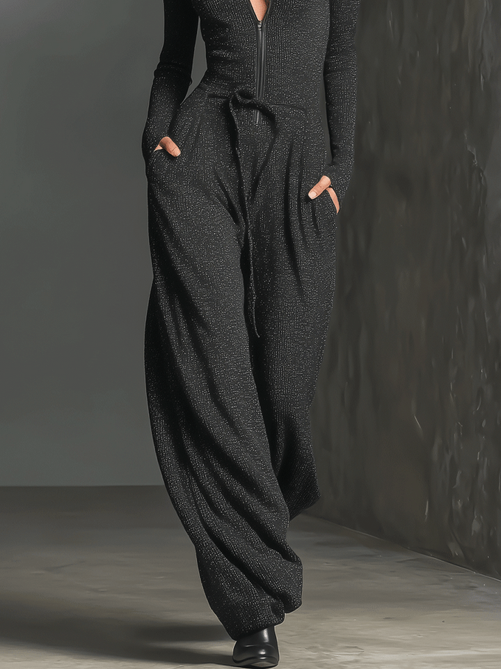 Elegant Women's Sweater with Studs and Front Closure