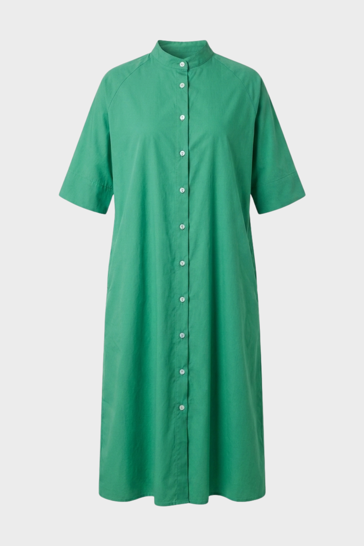 Charlotte | Women's Boho Button Front Long Sleeve Midi Dress