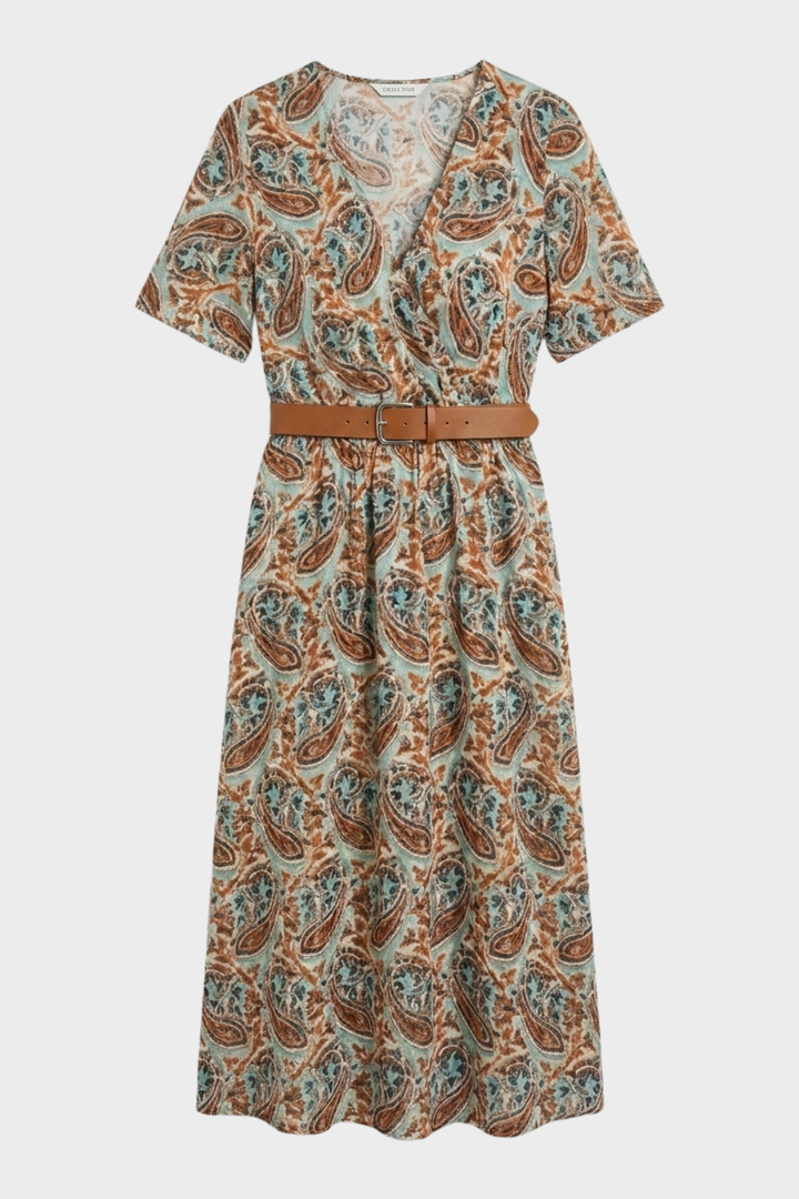 Daisy | Women's Boho Printed Short Sleeve Maxi Dress