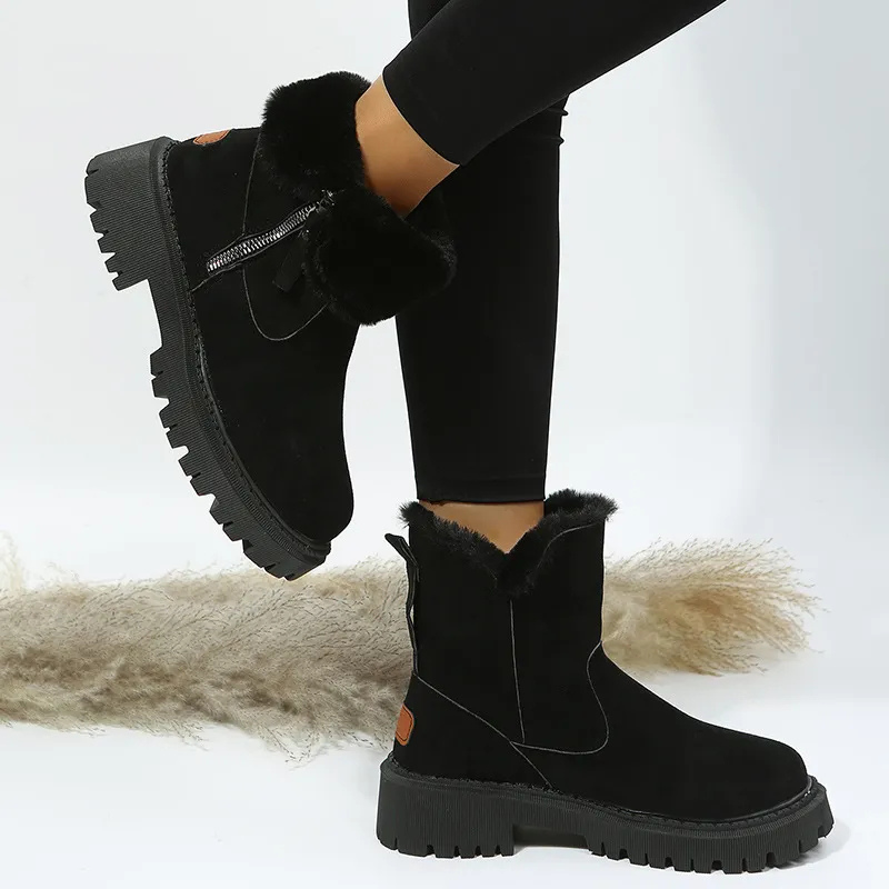 Elvary | Soft Winter Boots with Zipper
