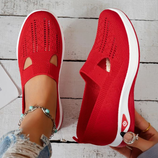 Women's Slip-On Sports Shoes | with Mesh and Thick Sole