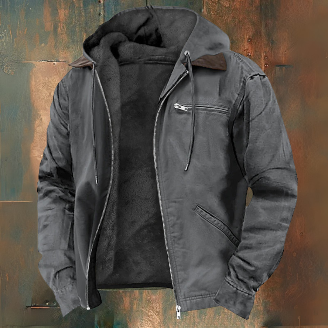 Men's Hooded Jackets with Insulation and Pockets