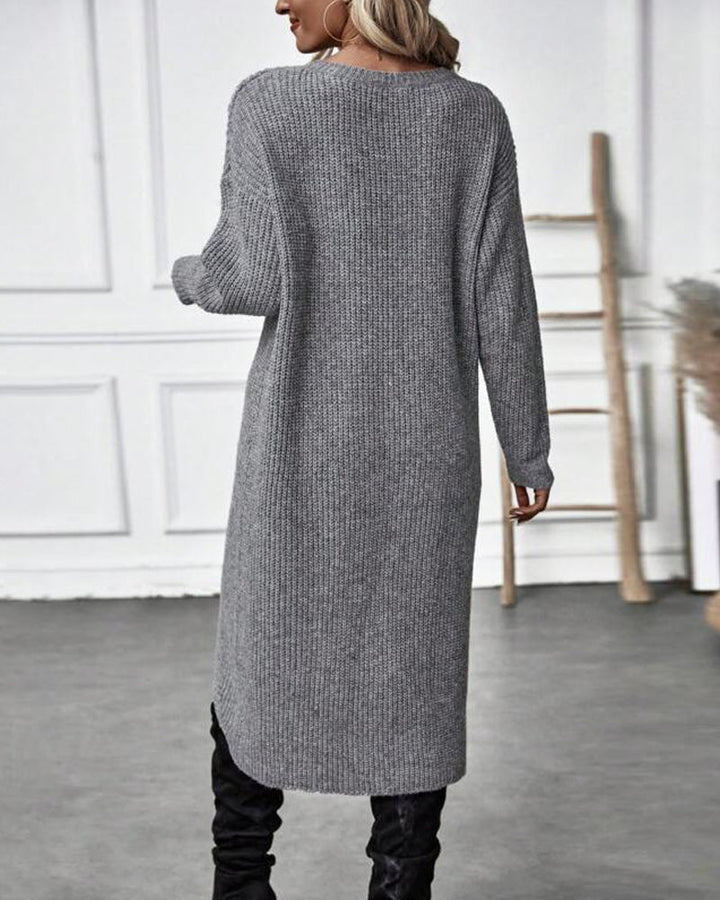 Kiara™ | Long, Simple Knit Dress for Women