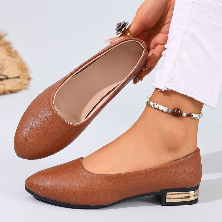 Valesse | Comfortable Leather Ballerinas with Elegant Sole