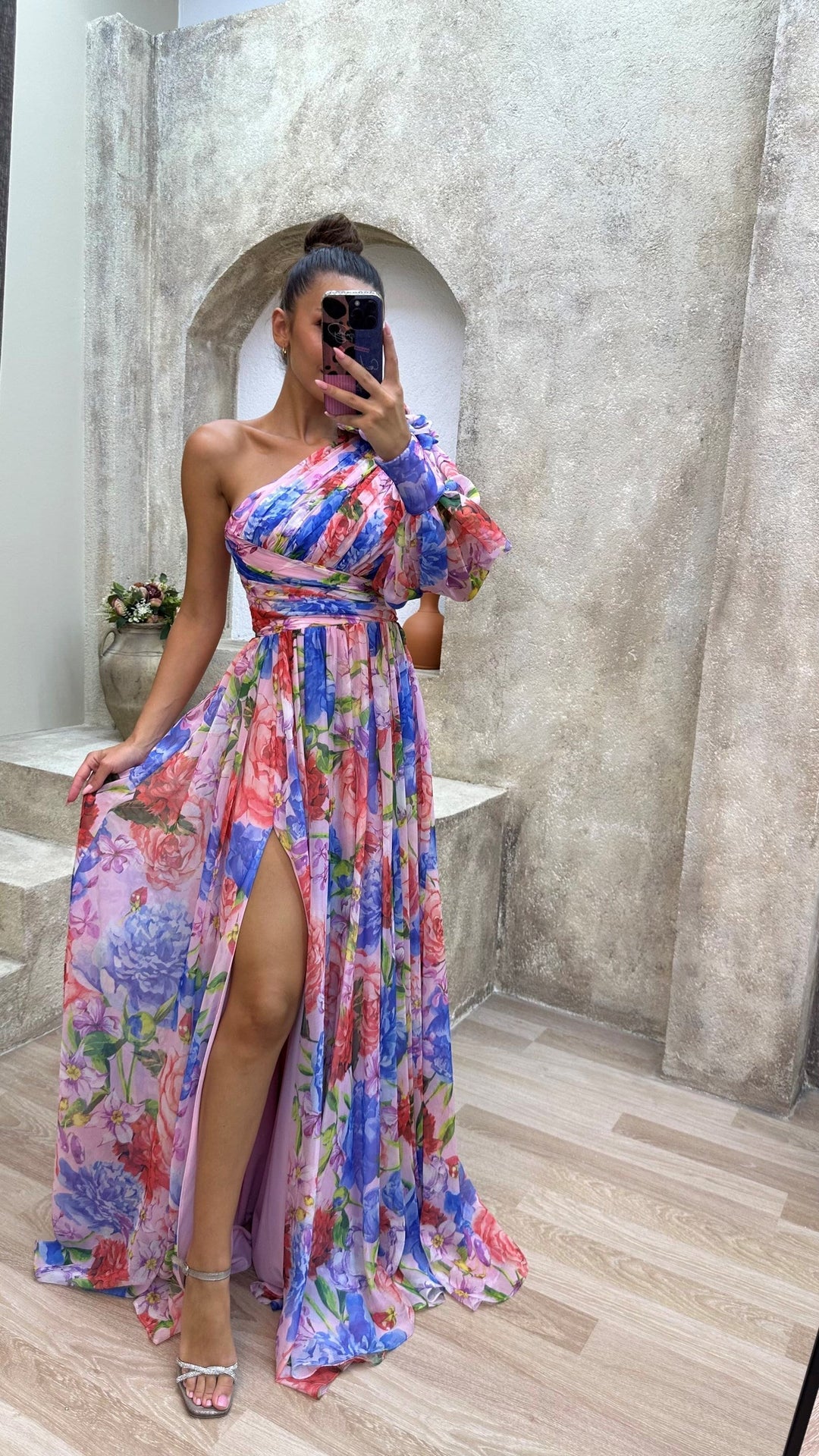 Whitney | Chic Flowing One-Shoulder Dress for Summer Occasions