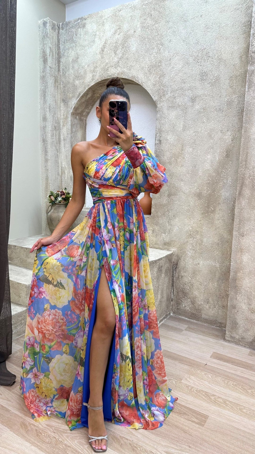 Whitney | Chic Flowing One-Shoulder Dress for Summer Occasions