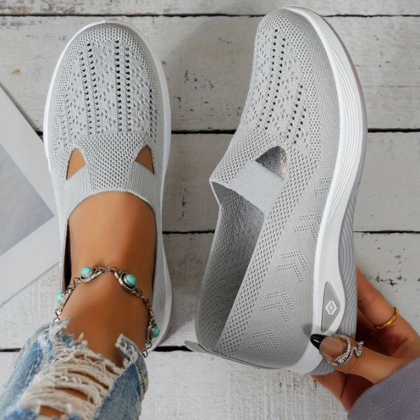 Women's Slip-On Sports Shoes | with Mesh and Thick Sole
