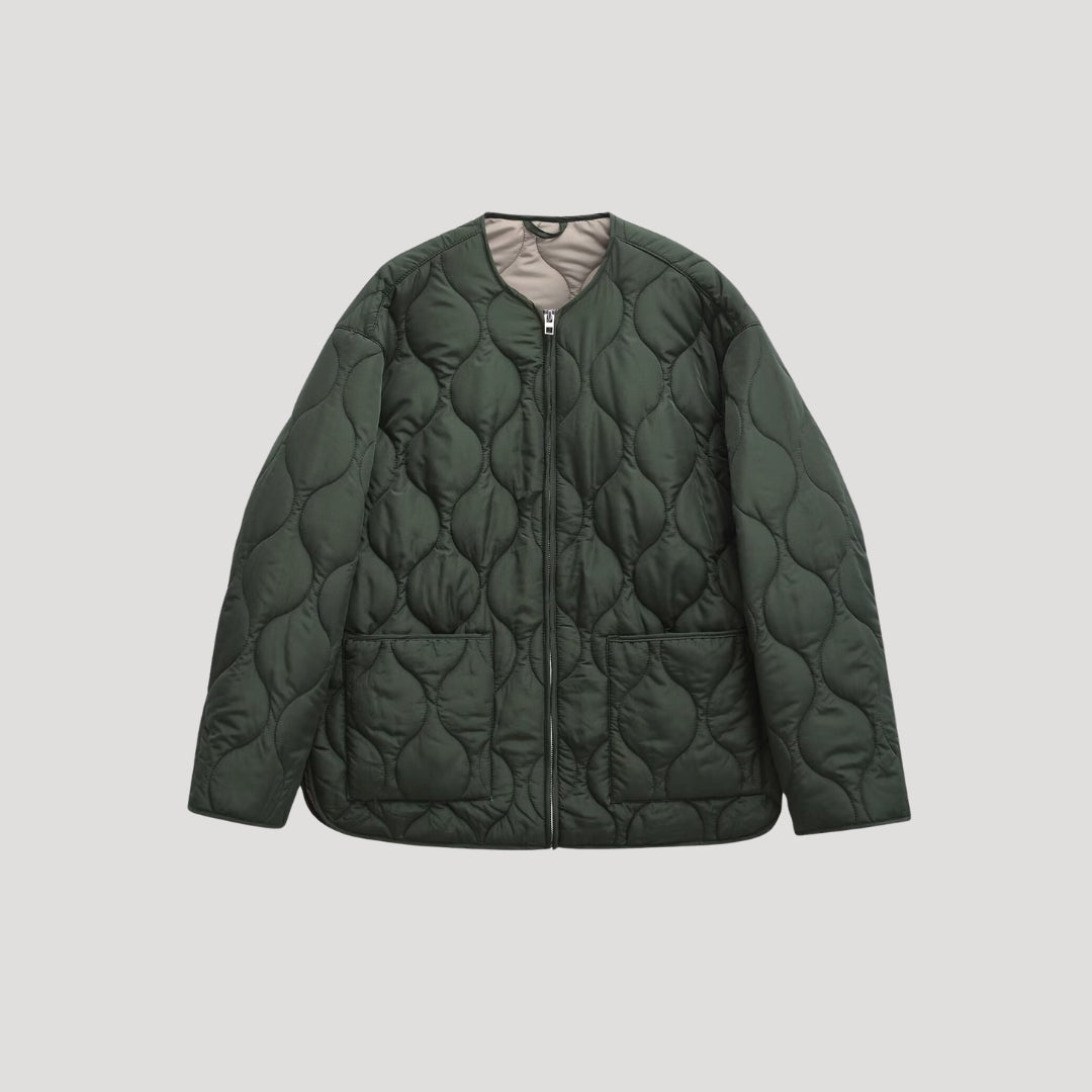 Women's Quilted Jacket | Lightweight Short Jacket with Pockets