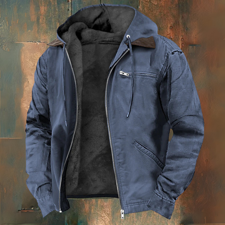 Men's Hooded Jackets with Insulation and Pockets