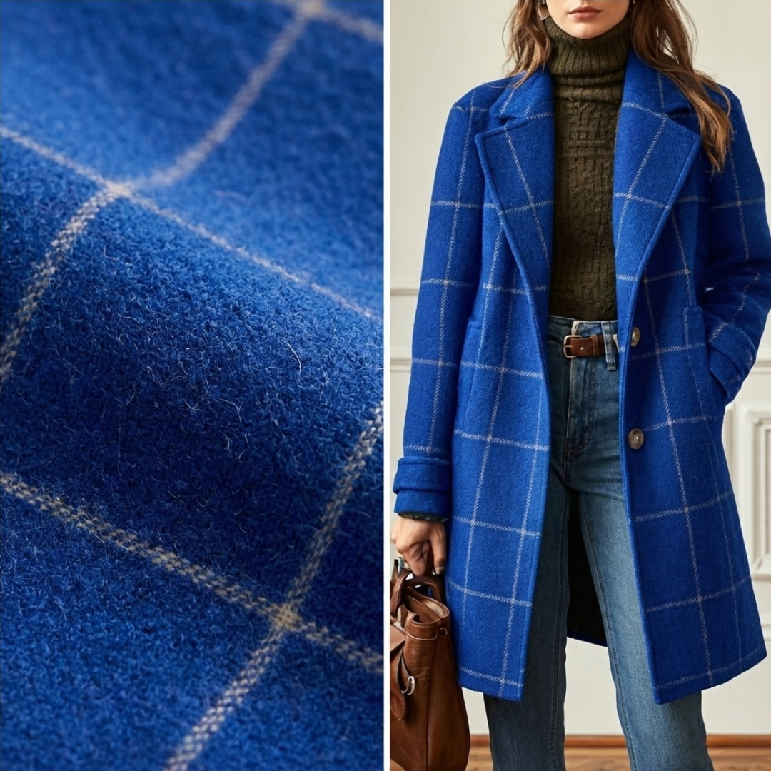 Women's plaid coat in a classic cut