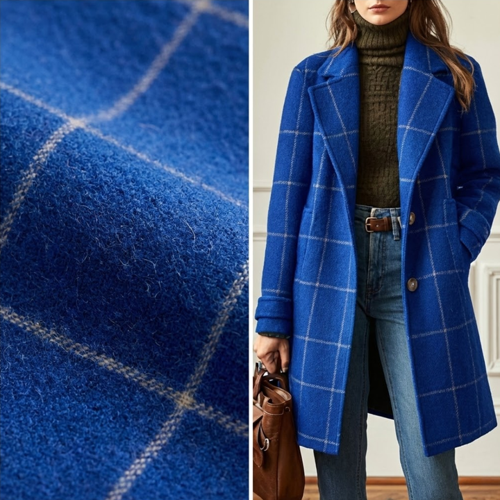 Women's plaid coat in a classic cut