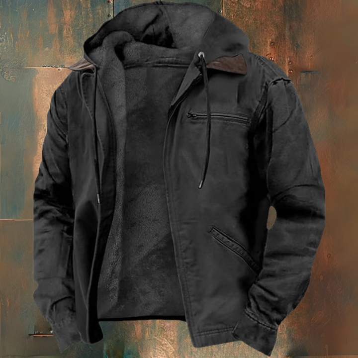 Men's Hooded Jackets with Insulation and Pockets