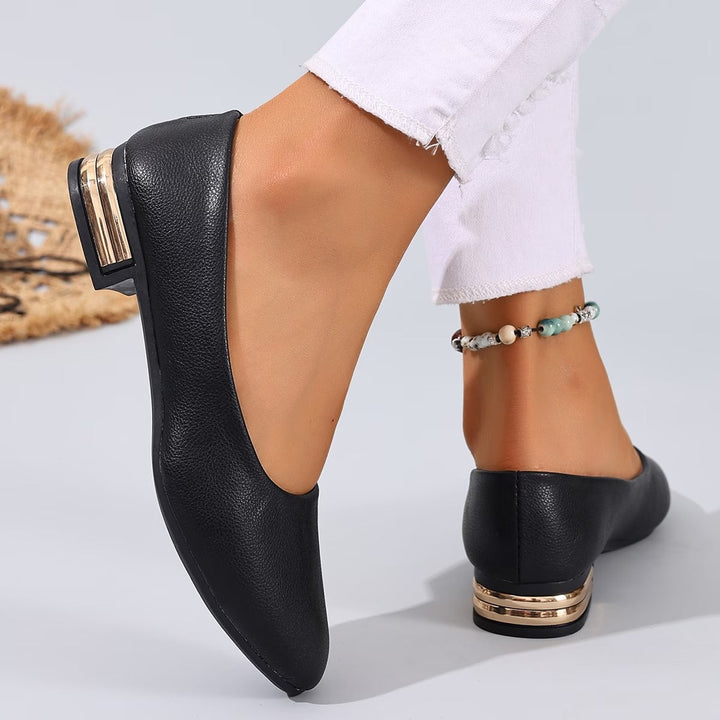 Valesse | Comfortable Leather Ballerinas with Elegant Sole