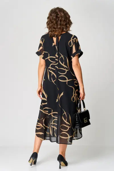 Milena | Feminine Chiffon Dress for Curvy Women