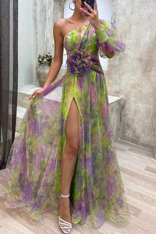Grace | Beauty Floral Pleated Maxi Dress
