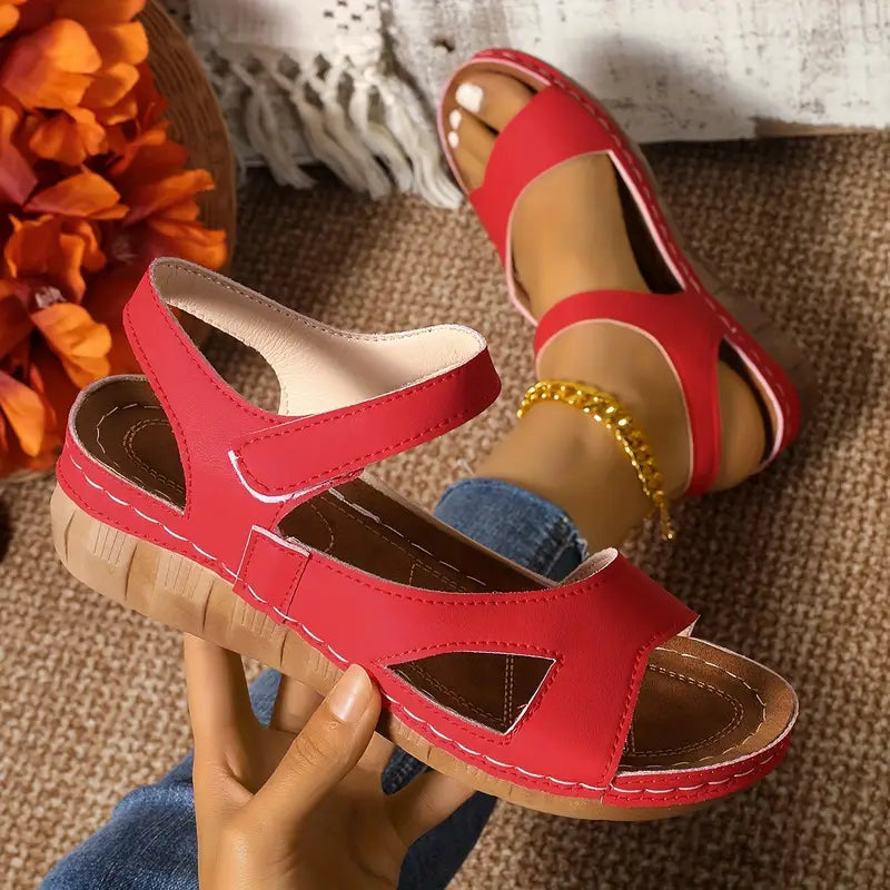 Women’s Comfortable Flat Sandals with Adjustable Strap
