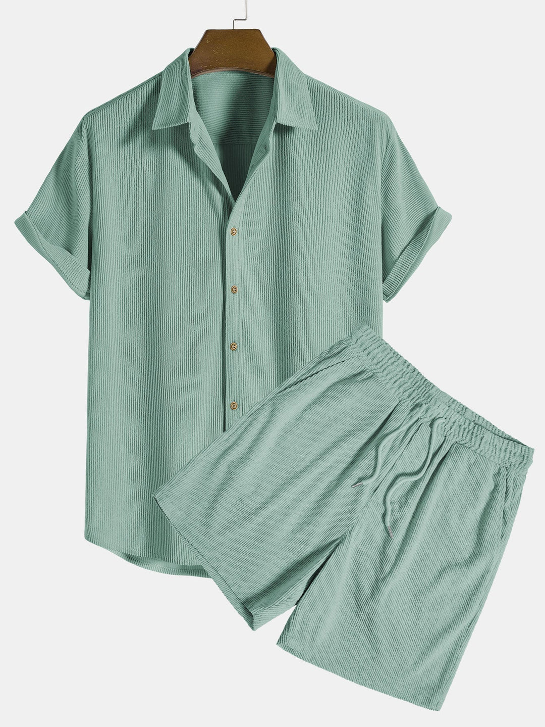 Men’s Two-Piece Summer Set – Breezy Rib Design & Relaxed Fit