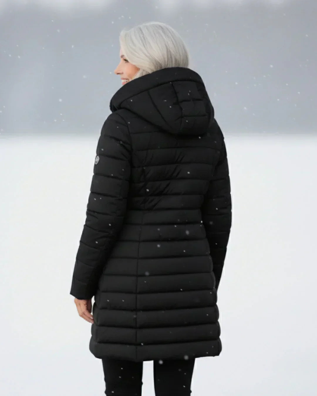 Women's Jacket | Quilted Long with Hood and Insulation