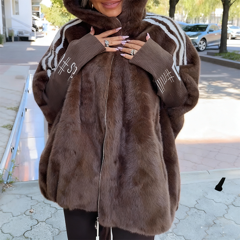 Casual hoodie with a zipper for women