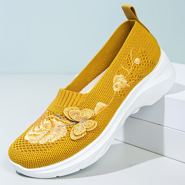Lavinia | Embroidered Loafers with Butterfly Detail
