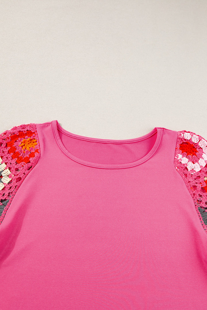Meribeth | Crochet Top with Floral Pattern