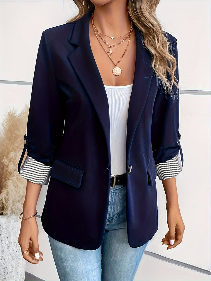 Women’s Casual Roll-Sleeve Blazer