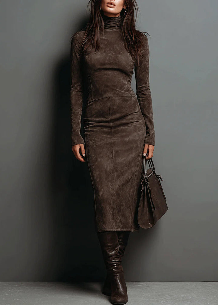 Sara ~ Suede Midi Dress