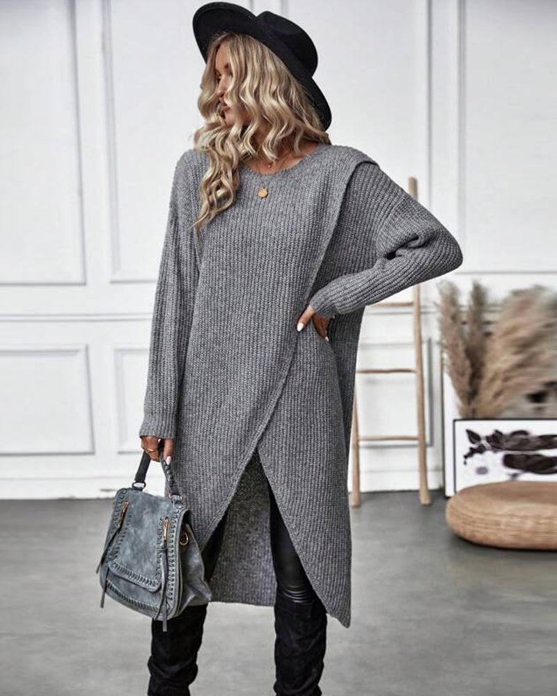 Kiara™ | Long, Simple Knit Dress for Women