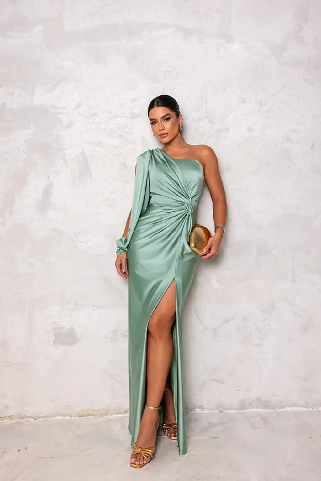 Women’s Elegant One-Shoulder Evening Dress