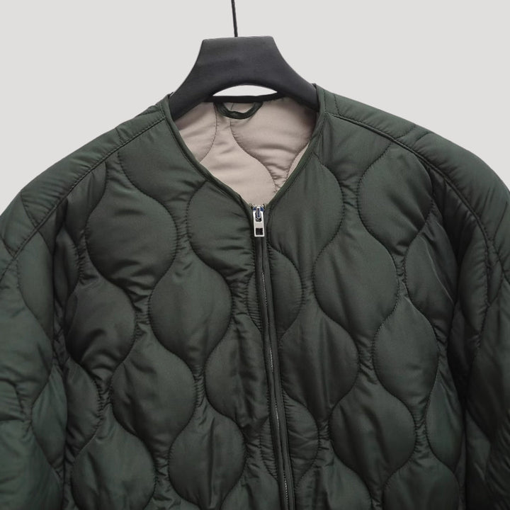 Women's Quilted Jacket | Lightweight Short Jacket with Pockets
