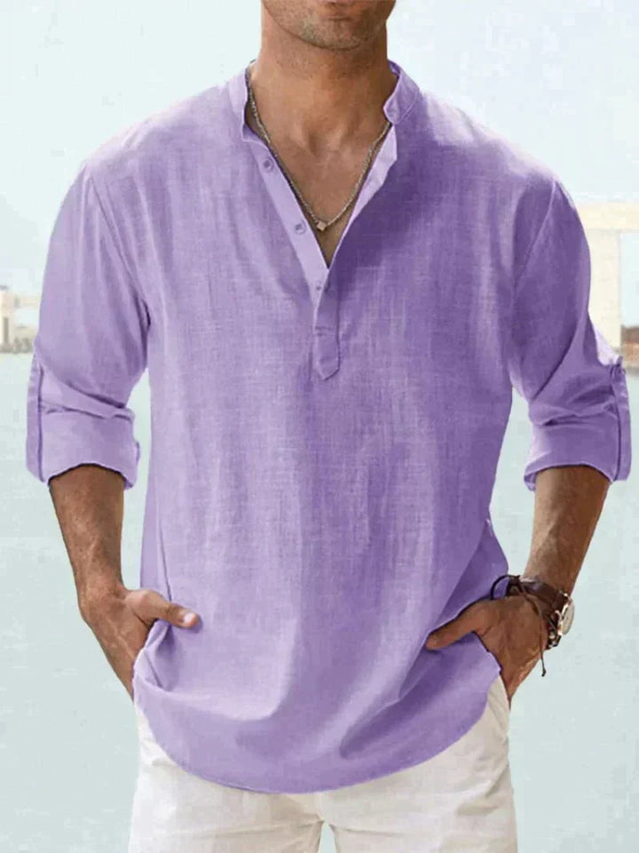 Men’s Henley Long Sleeve Casual Shirt