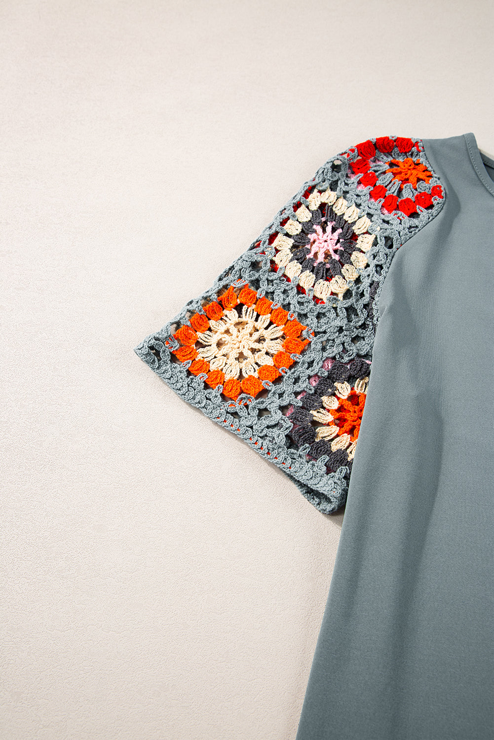 Meribeth | Crochet Top with Floral Pattern