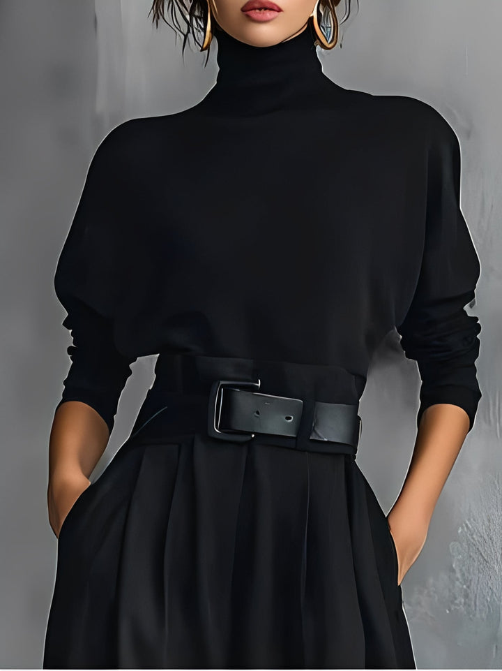 Women's Trousers | Wide High-Waisted Pants with Belt