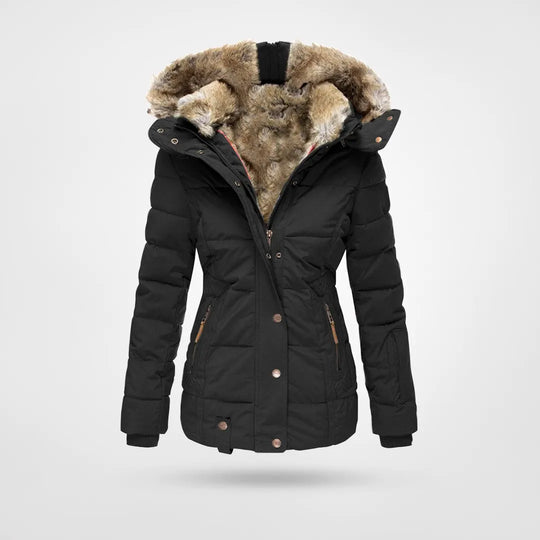 Women's Winter Jacket | Quilted Jacket with Hood and Fur