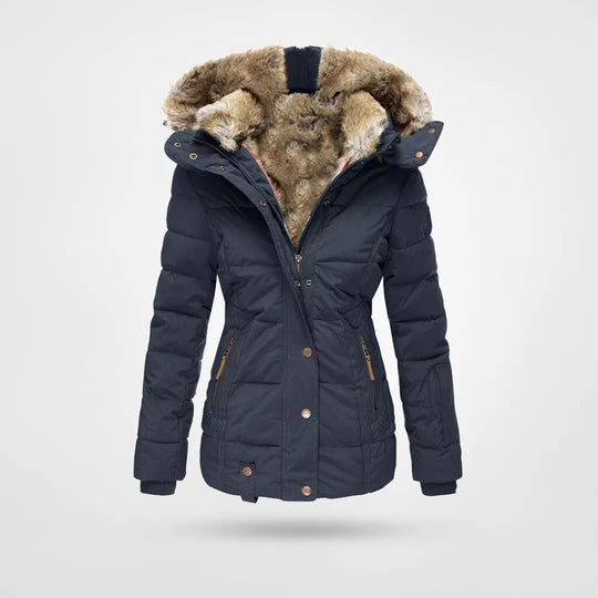 Women's Winter Jacket | Quilted Jacket with Hood and Fur