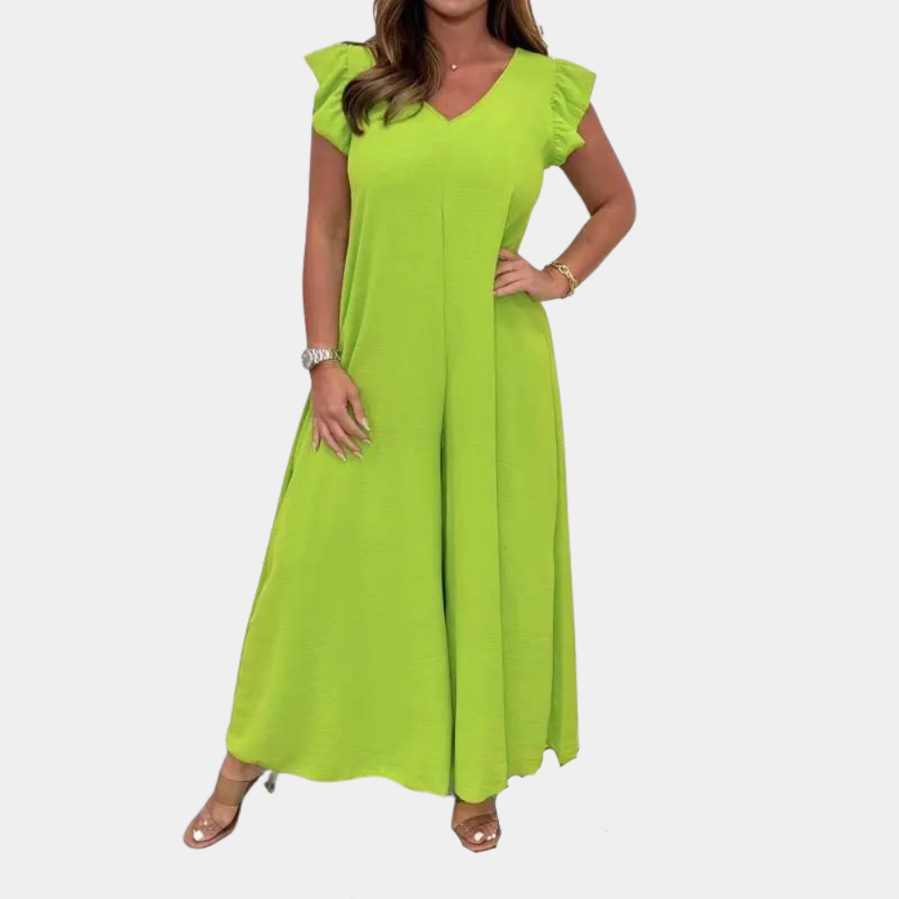 Women’s V-Neck Wide-Leg Jumpsuit