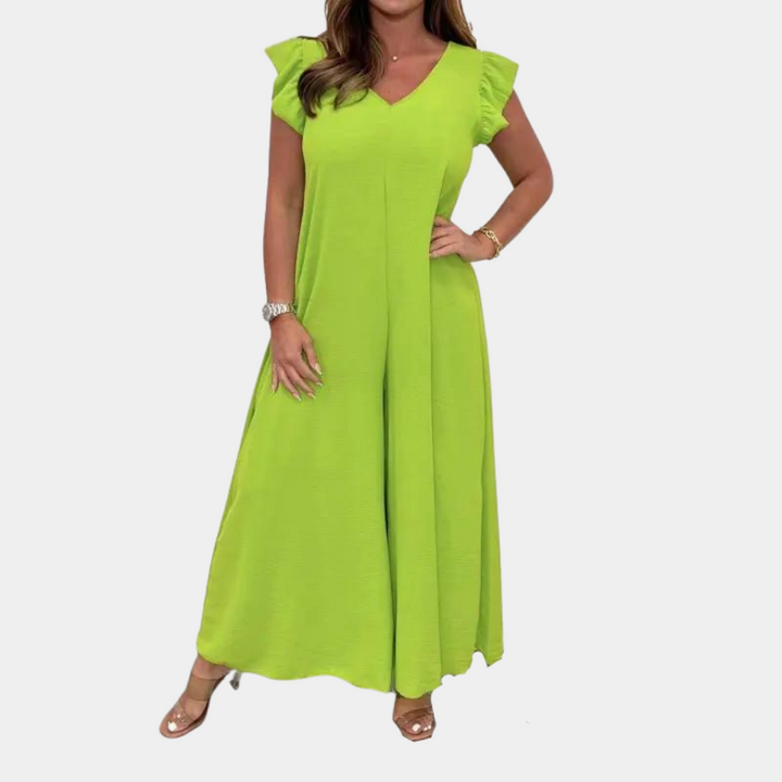 Women’s V-Neck Wide-Leg Jumpsuit