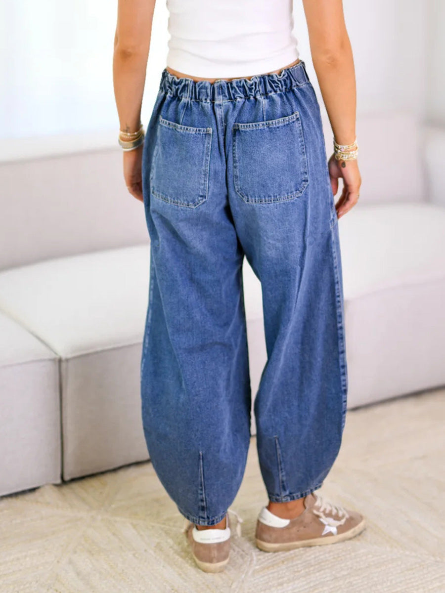 Loose-Fit Jeans with Drawstring – Comfortable Women's Jeans in Casual Look