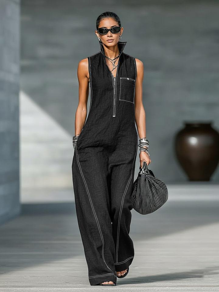 Sofia™ | Minimalist Sleeveless Overalls