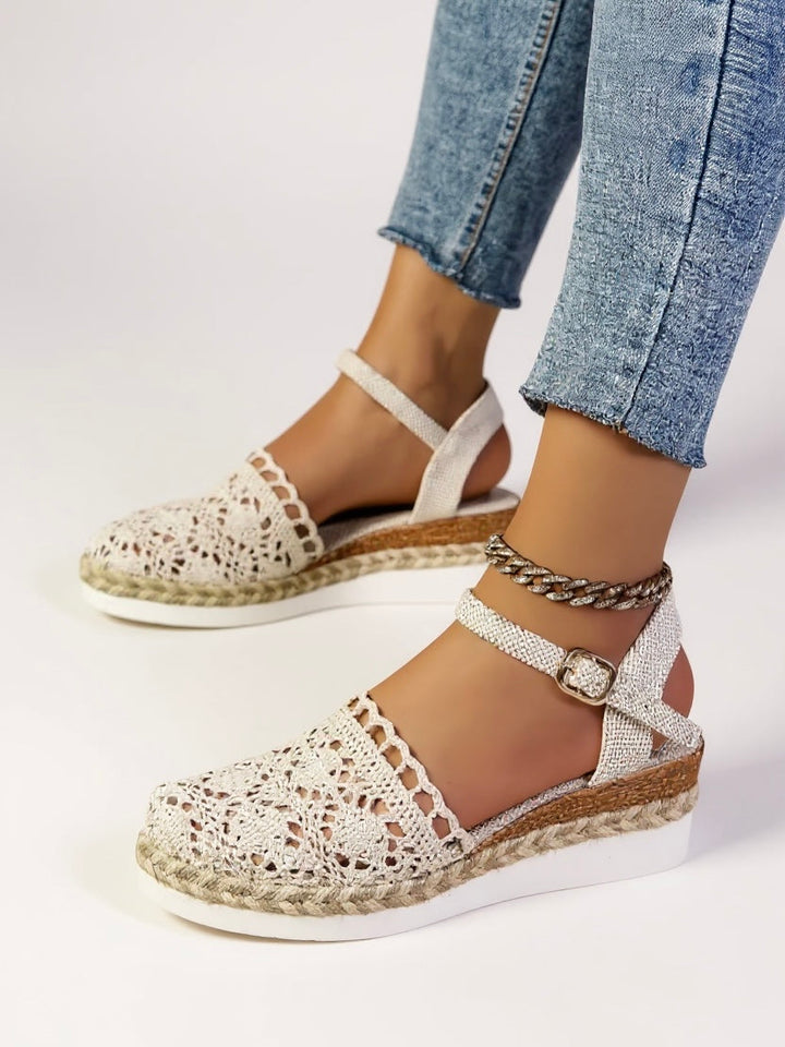 Blair | Women's Boho Wedge Espadrilles Ankle Strap Sandals