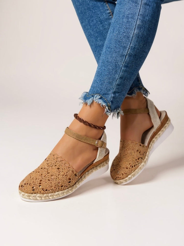 Blair | Women's Boho Wedge Espadrilles Ankle Strap Sandals