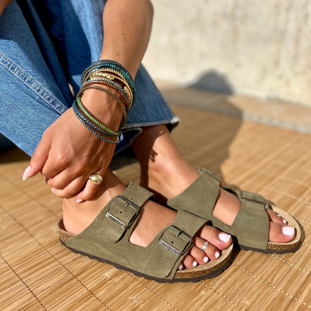 Women’s Double Strap Adjustable Buckle Sandals
