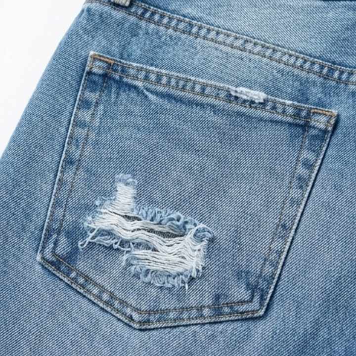 Vivara™ – Vintage-inspired Cropped Straight Leg Jeans with Fringes