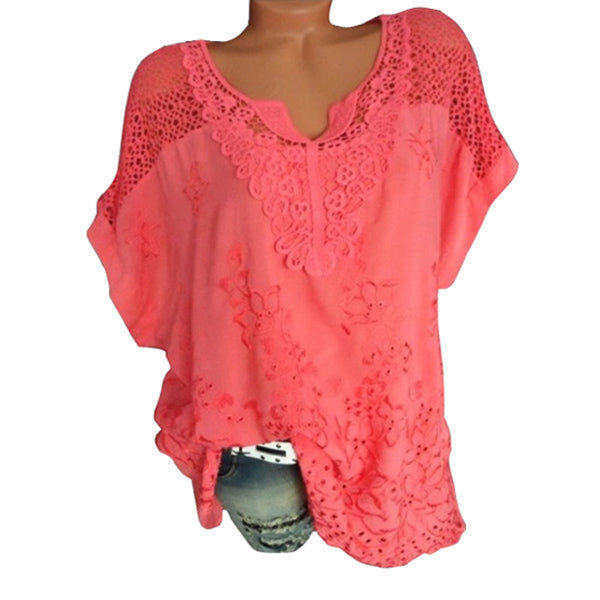 Althea™ | Short-Sleeve T-Shirt with Delicate Embroidery