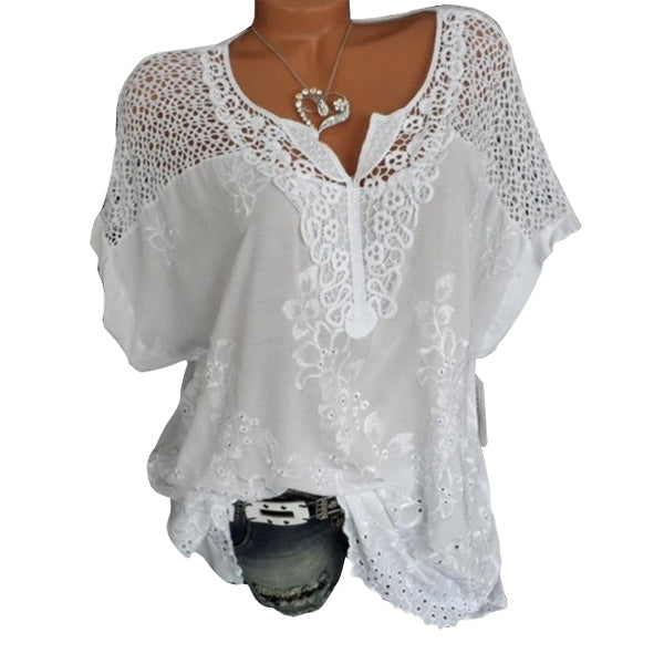 Althea™ | Short-Sleeve T-Shirt with Delicate Embroidery